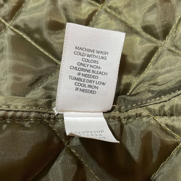 J. Jill Quilted Nylon Olive Green Vest -XS-#0001 - Picture 8 of 9